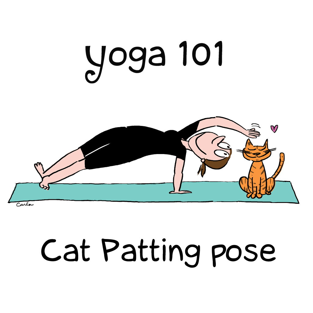 Yoga 101 Cat-Patting Pose Coffee Mug