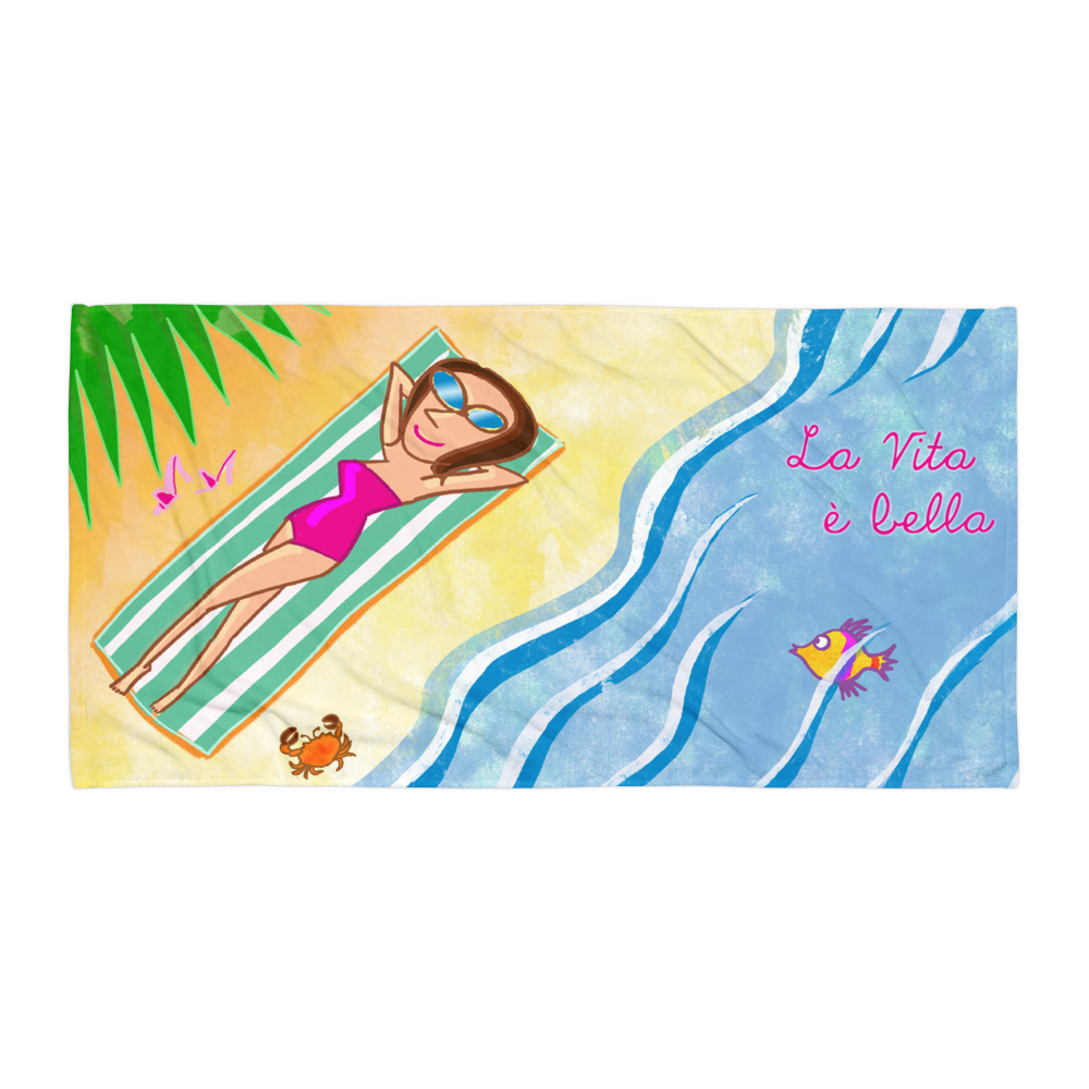La Vita è Bella Beach Towel