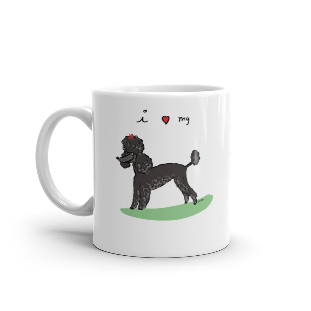 I heart Standard Poodles coffee mug