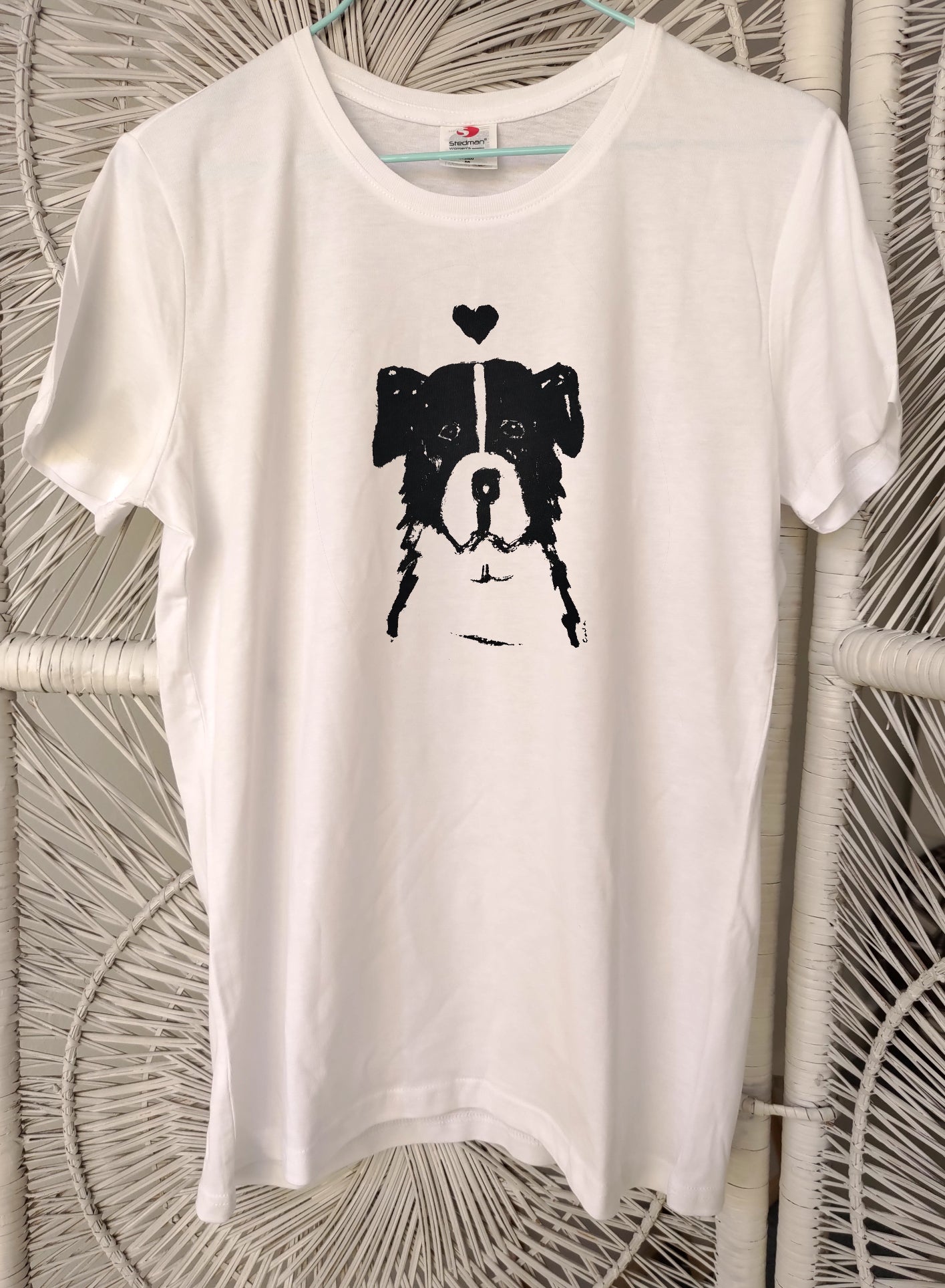 Border Collie English Shepherd dog handmade t-shirt Carla Ventresca