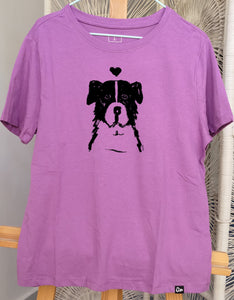 Border Collie English Shepherd dog handmade t-shirt Carla Ventresca Miller Art