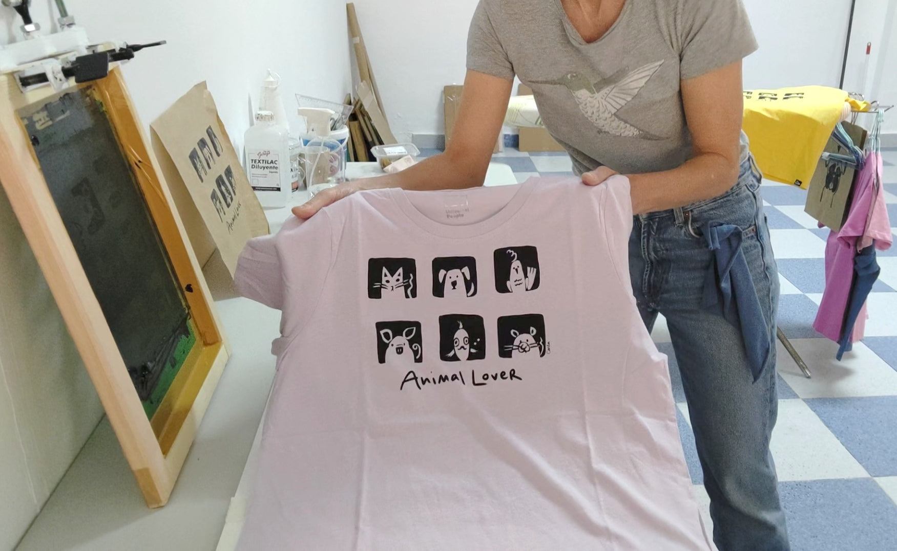 Handmade Animal Lover on soft cotton t-shirt