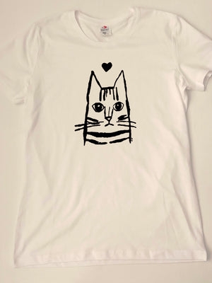 Tabby kitty atigrado cat gato t-shirt Carla Ventresca 