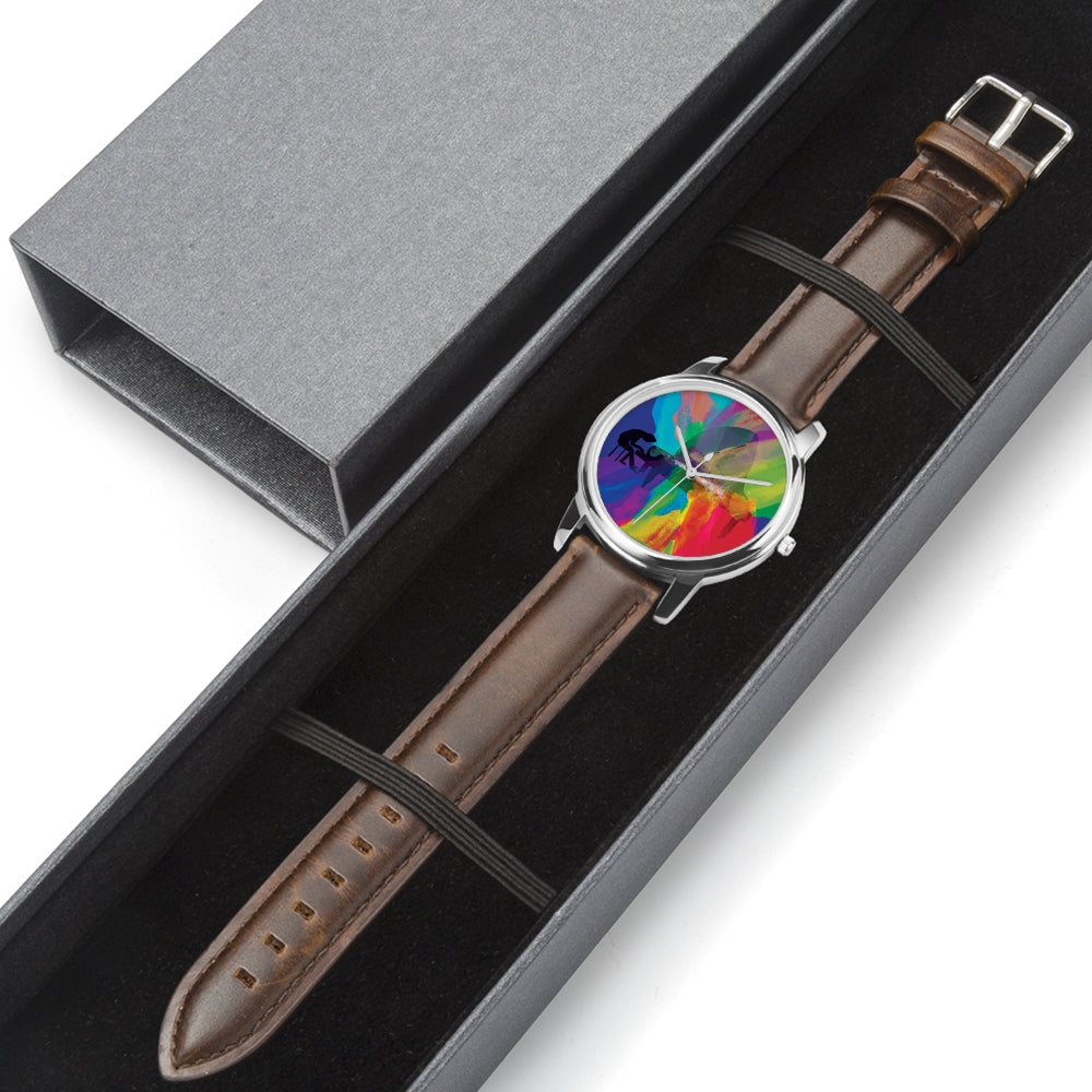 Colors of Music - Classical Piano Stainless Steel Watch with Leather Strap