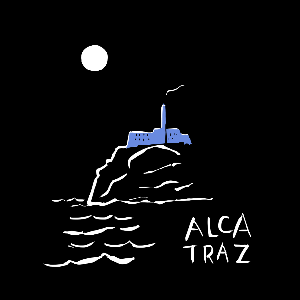Alcatraz night tour t-shirt Carla Miller Art