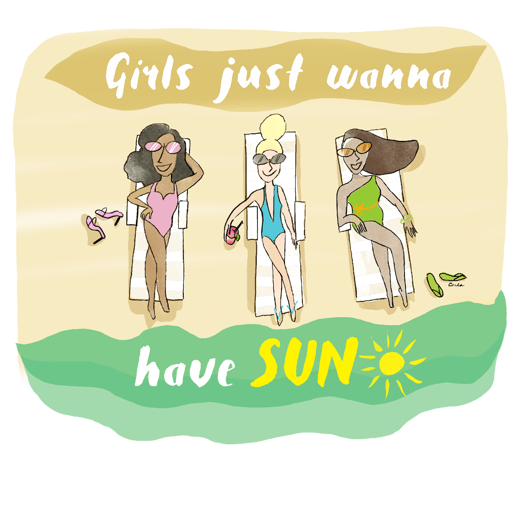Girls Just Wanna Have Sun Women's Crop Top