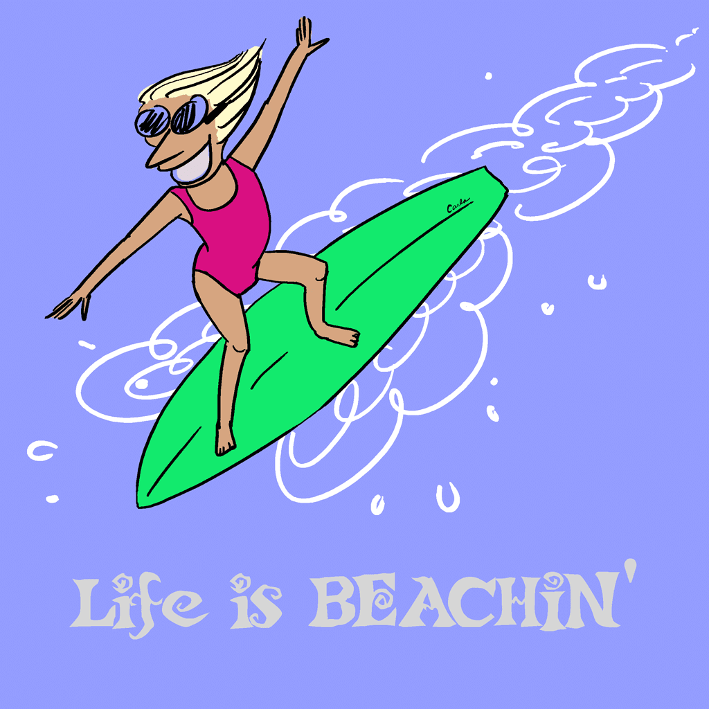 Life is Beachin' Drawstring Bag