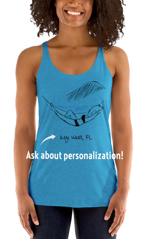 Key West customizable tank top t-shirt hammock beachside