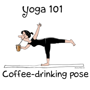 Yoga 101 Coffee Drinking Pose Organic tote bag