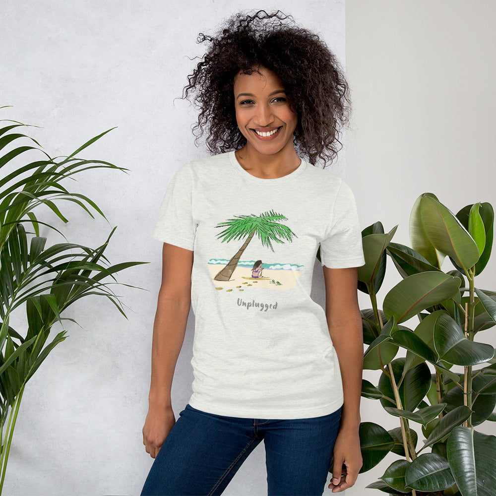 Unplugged in Paradise Men's and Women's T-Shirt