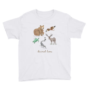 Animal Lover Bear Lemur Deer Elk Hawk Turtle boys and girls t-shirt