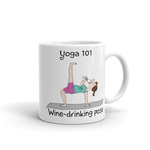 Yoga 101 Wine Drinking Pose Mug