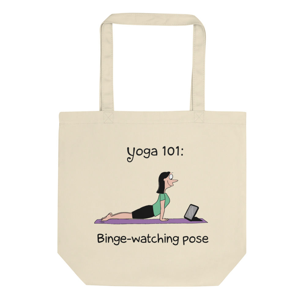 Funny yoga gift binge watching pose