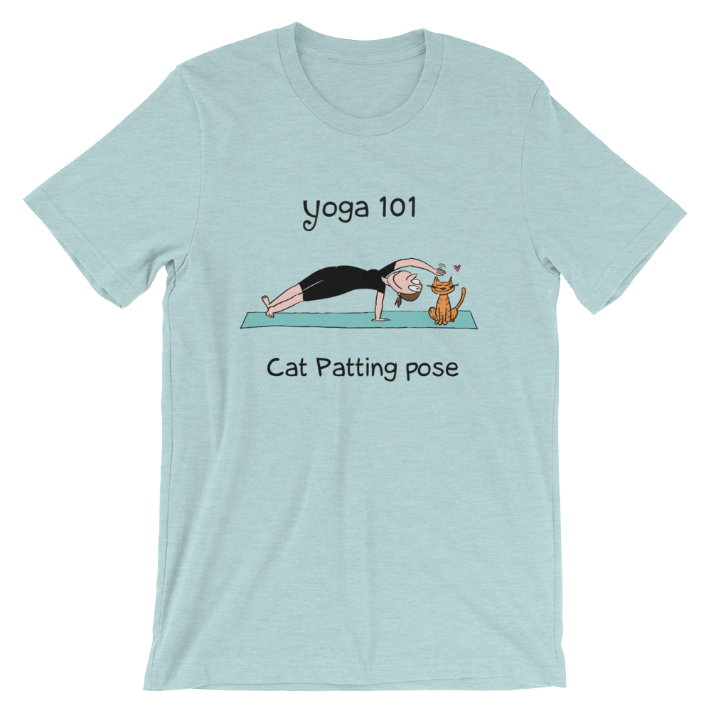 Funny yoga gift cat patting pose