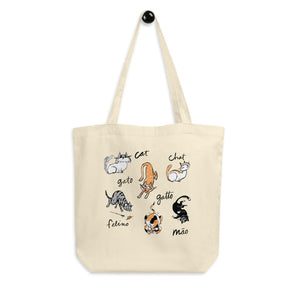 Cats of the World Organic Cotton Eco Tote