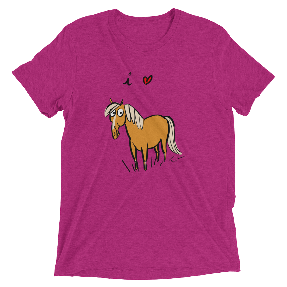 I Love Horses Short Sleeve Men's and Women's T-shirt