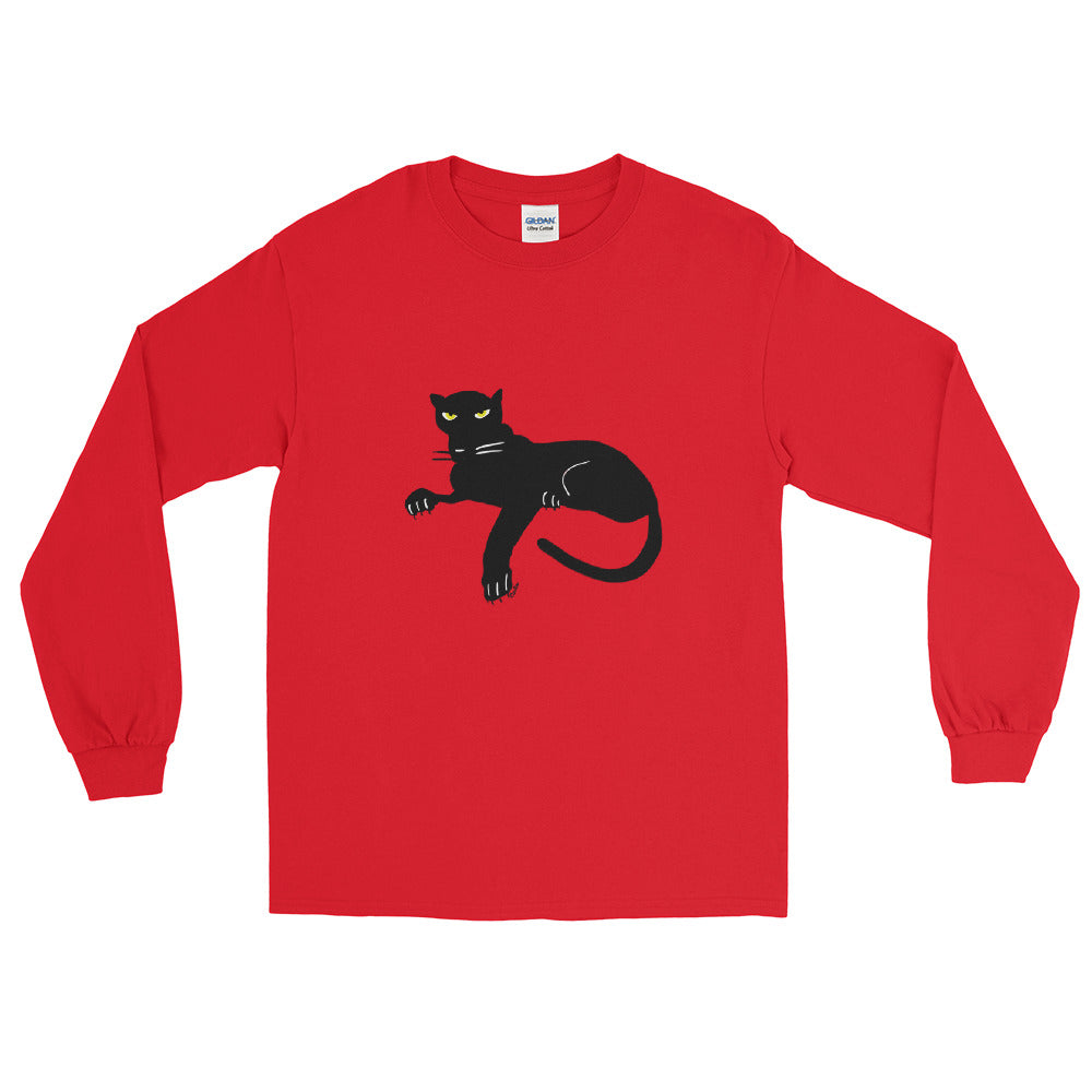 Black Panther Long Sleeve Jersey Knit Cotton T-Shirt