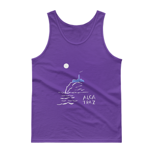 Alcatraz Island purple tank top t-shirt Carla Miller Art