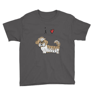I Love Lhasas/Shih-Tzus Kids' Short Sleeve T-Shirt