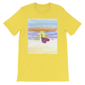 In Love at the Beach Shadow at Sunset Men's and Women's T-Shirt