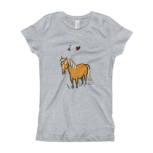 I Love Horses Girl's Princess T-Shirt