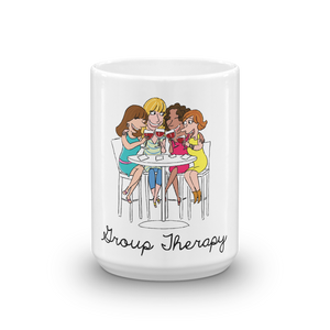 Group therapy girlfriends happy hour wine drinking 
