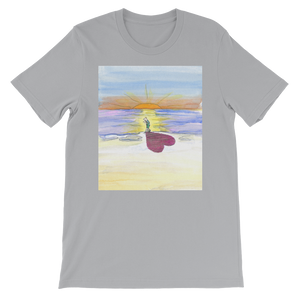 In Love at the Beach Shadow at Sunset Men's and Women's T-Shirt