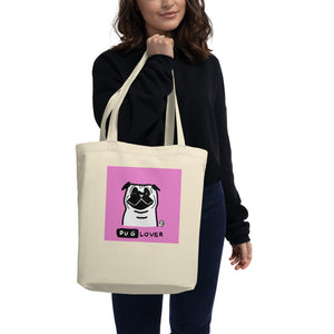 Pug Lover Color Organic Cotton Eco Tote Bag