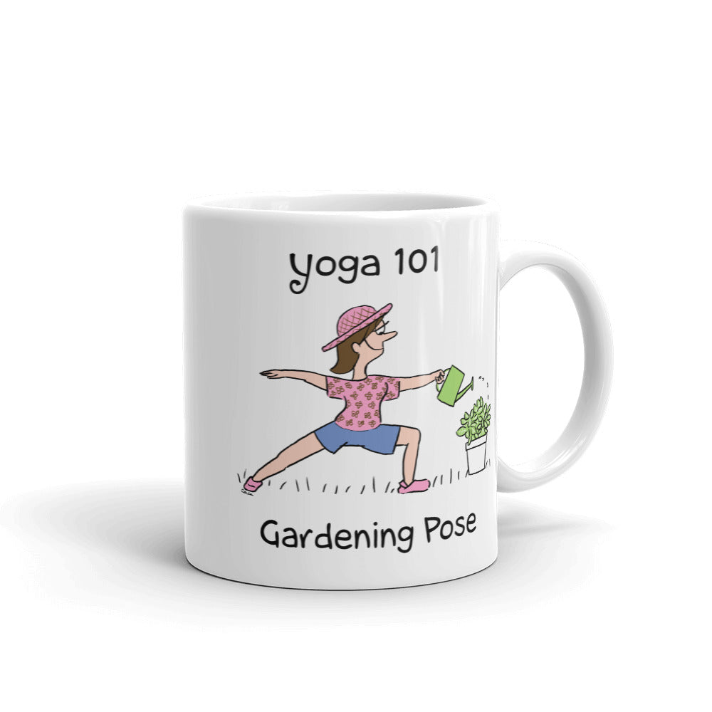 Funny yoga gift gardening lover pose 