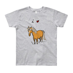 I Love Horses Youth Short Sleeve T-Shirt