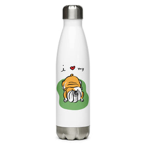 English Bulldog Lover Stainless Steel Water Bottle