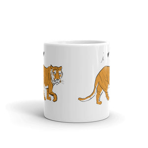 Tiger Lover Big Cats White glossy mug