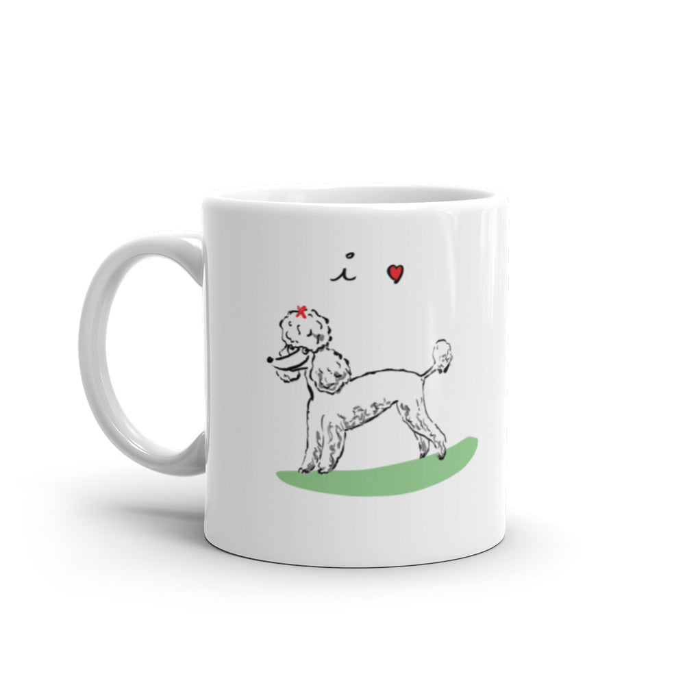 I Heart Poodles mug