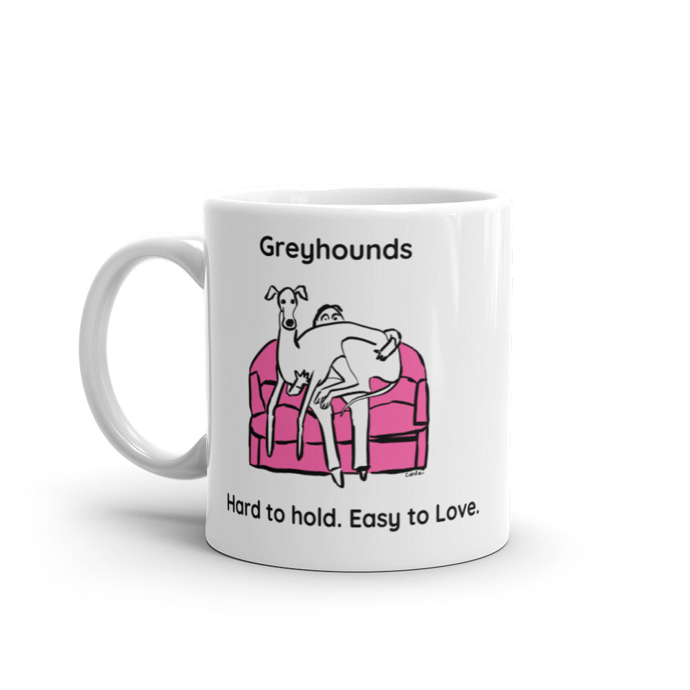 Greyhounds Easy to Love coffee mug
