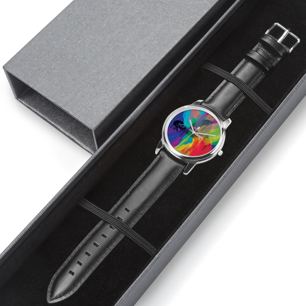 Colors of Music - Classical Piano Stainless Steel Watch with Leather Strap