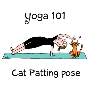 Yoga 101 Cat-Patting Pose Men's and Women's T-Shirt